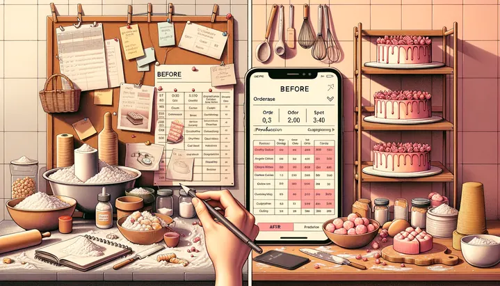 Illustration of the Bakery workflow, before and after